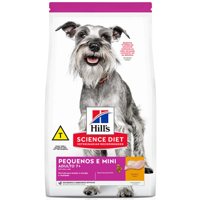 Ração Hill's Cães 7+ Mini e Pequenos 2,4 Kg