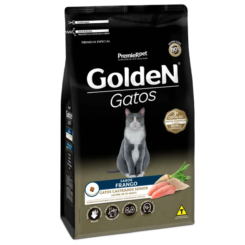 Ração Golden Formula Gatos Adultos Castrados Sênior 3 Kg
