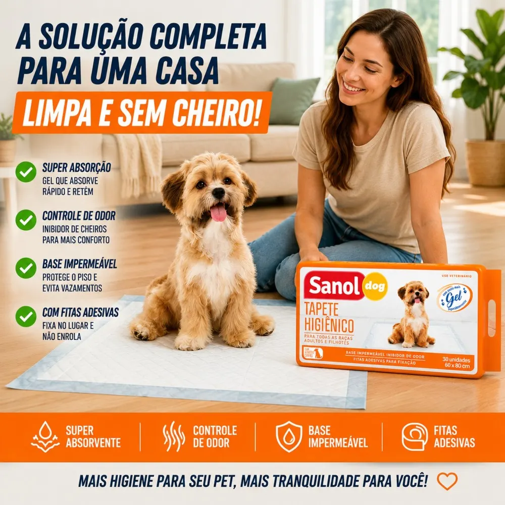 Tapete Higiênico Sanol Dog 30 un