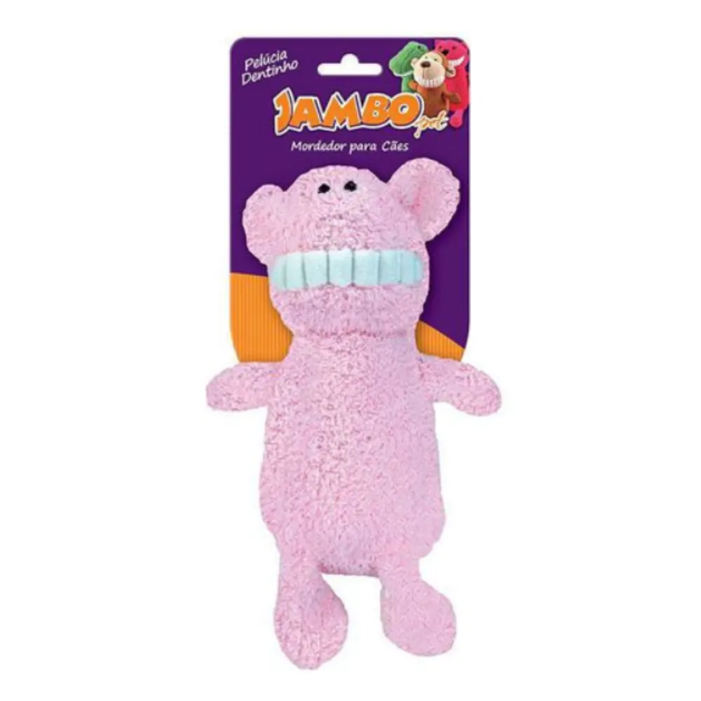 Mordedor Pelúcia Dentinho Porco Rosa Jambo Único