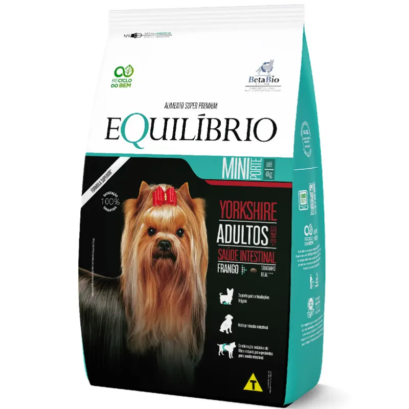 Ração Equilíbrio Yorkshire para Cães Adultos de Porte Mini e Pequeno Sabor Frango 2,5 Kg