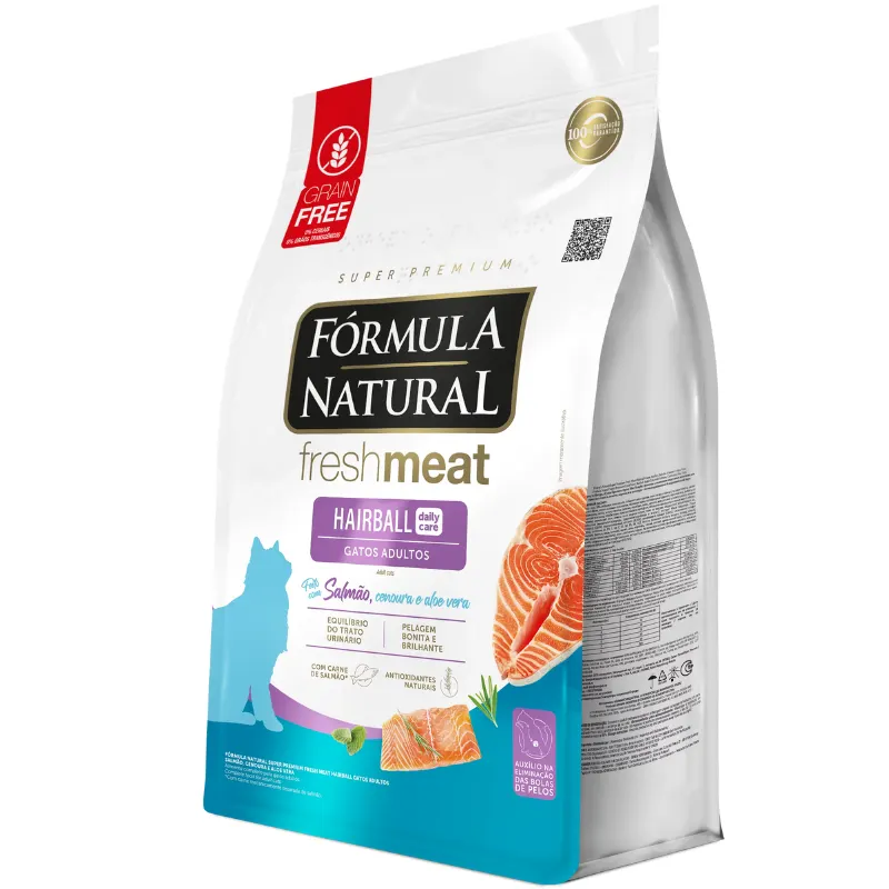 Ração Fórmula Natural para Gatos Hairball Salmão 1 Kg
