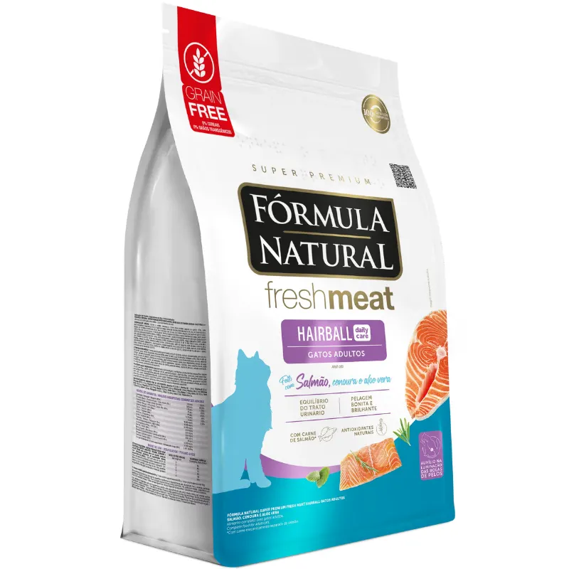 Ração Fórmula Natural para Gatos Hairball Salmão 1 Kg
