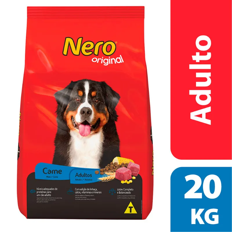 Ração Nero Original para Cães Adultos Carne 20 Kg