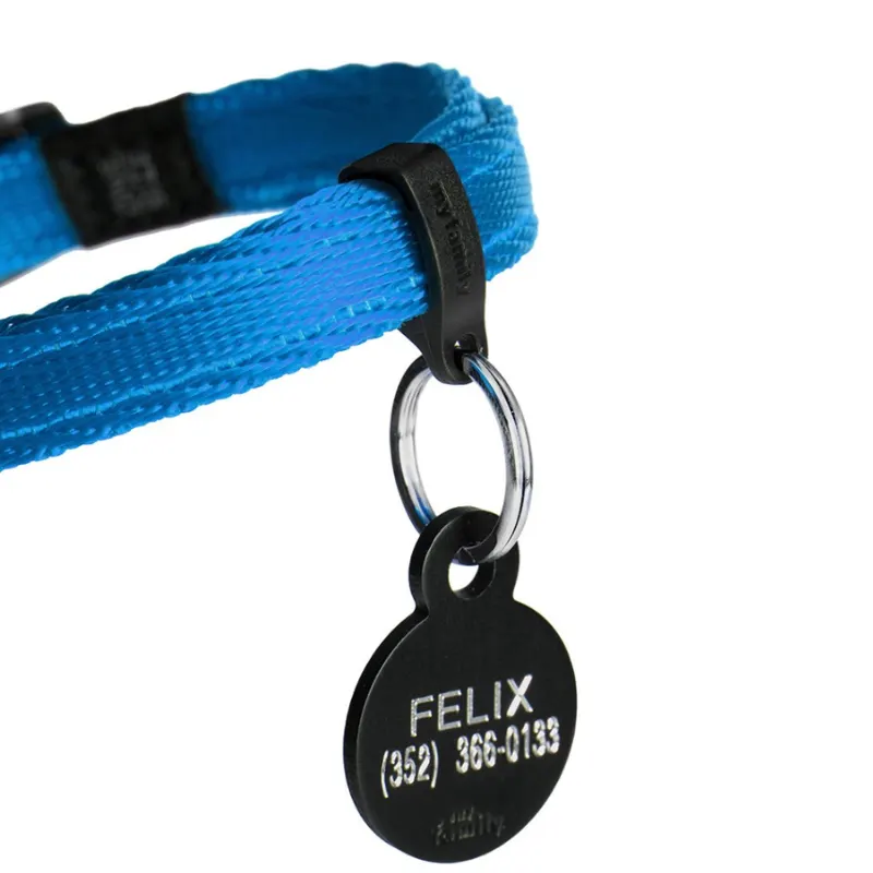 Coleira My Family para gatos Memopet Azul 20-30