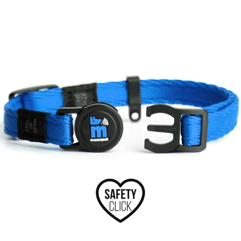 Coleira My Family para gatos Memopet Azul 20-30