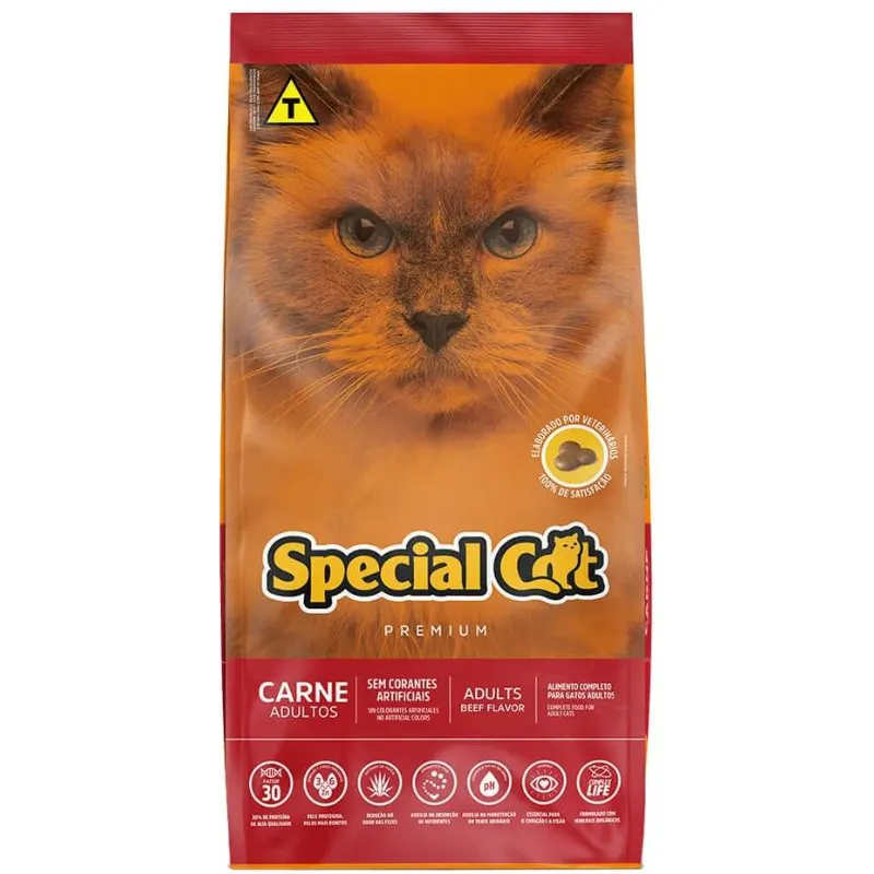 Ração Special Cat Premium Carne Gatos Adultos