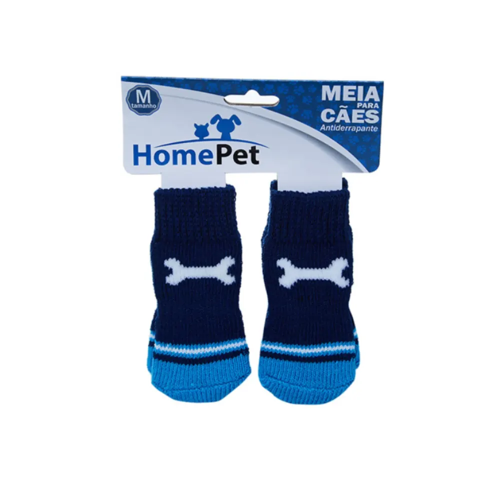 Meias Osso para Cães Home Pet Azul Tam.G