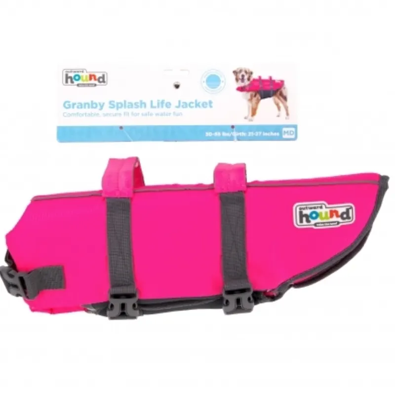 Colete Salva Vidas Outward Hound Granby Splash Pink Medium