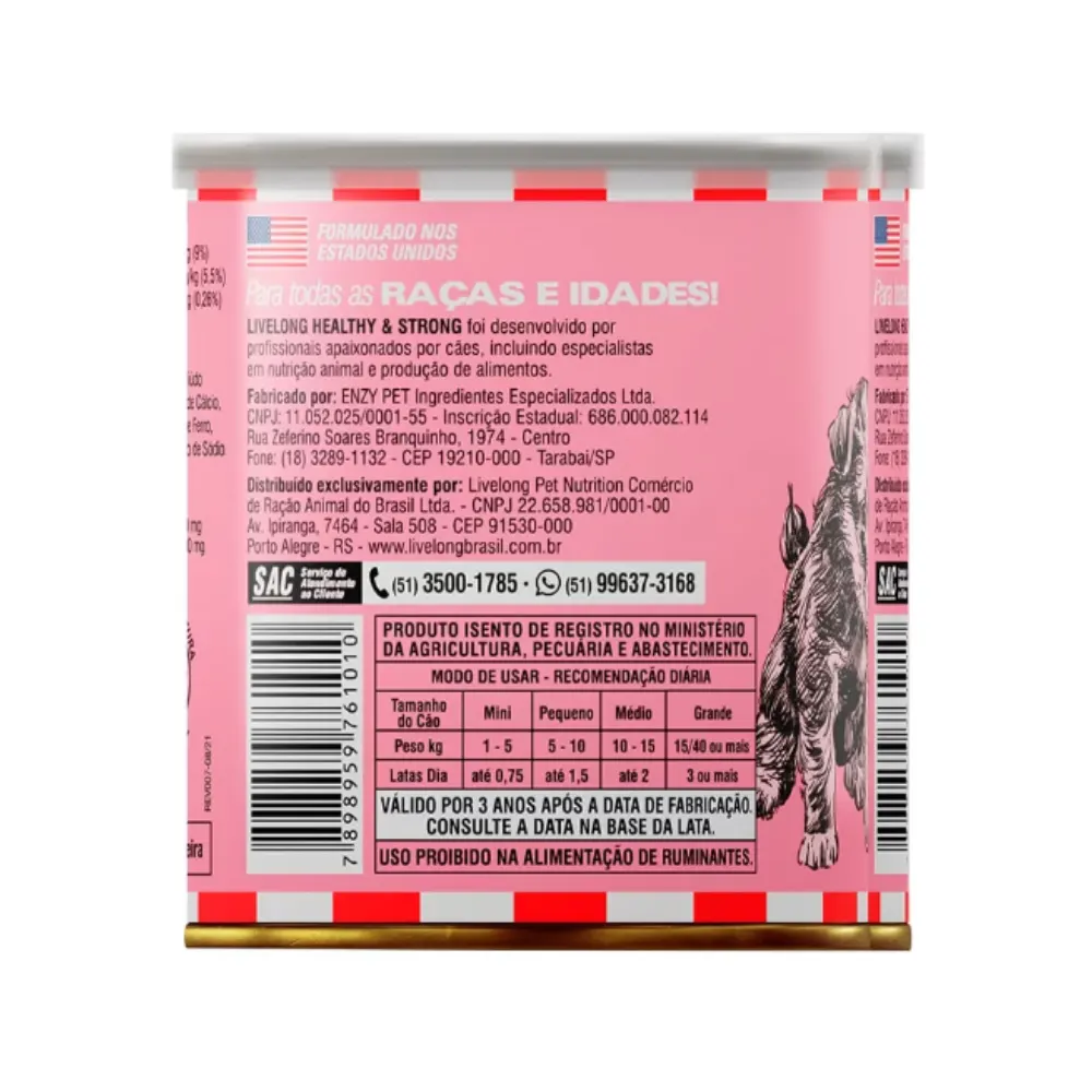 Ração Úmida Livelong Carne com Batata-Doce para Cães 300g