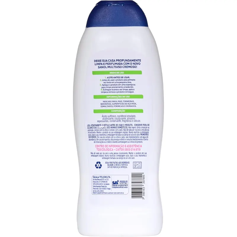Sanol Limpador Multiuso Cremoso Citrus 500 ml