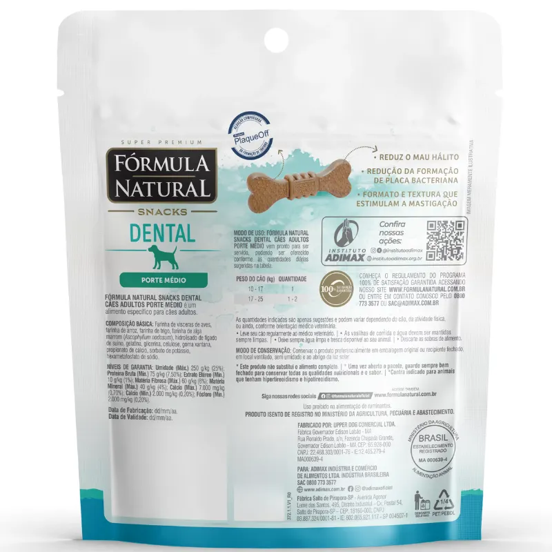 Fórmula Natural Snacks Dental Cães de Porte Médio 90 g