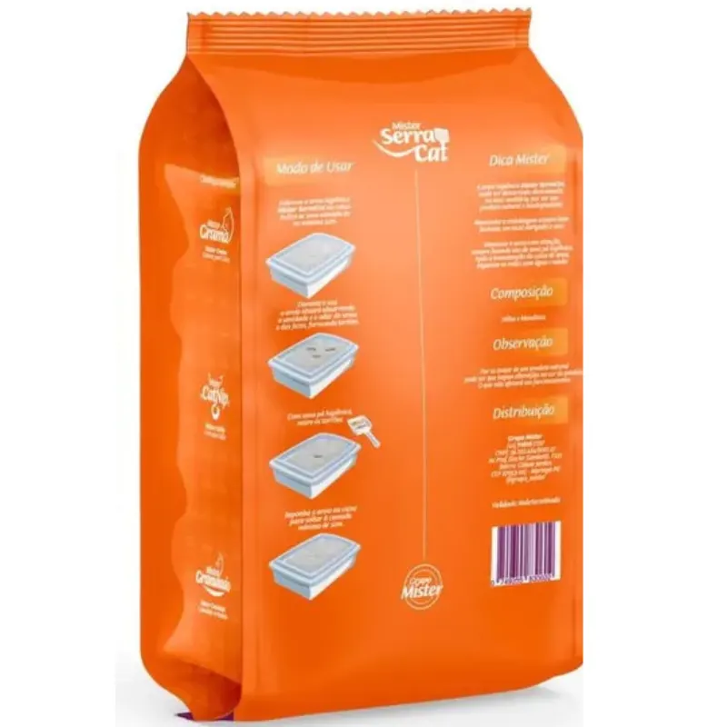 Mister Serra Cat Areia para Gatos Grossa 4 Kg