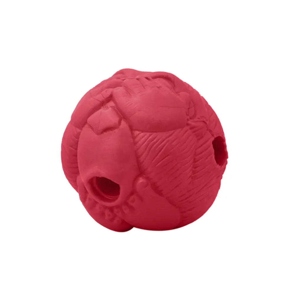 Bola Macaquinho Pet Games Dispenser Petisco Vermelho Tam.P