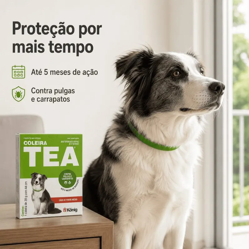 Coleira Antiparasitária König Externo 44 cm para Cães