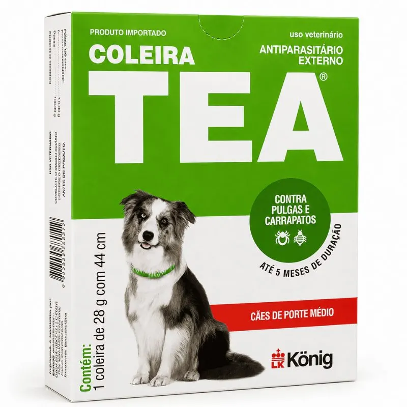 Coleira Antiparasitária König Externo 44 cm para Cães