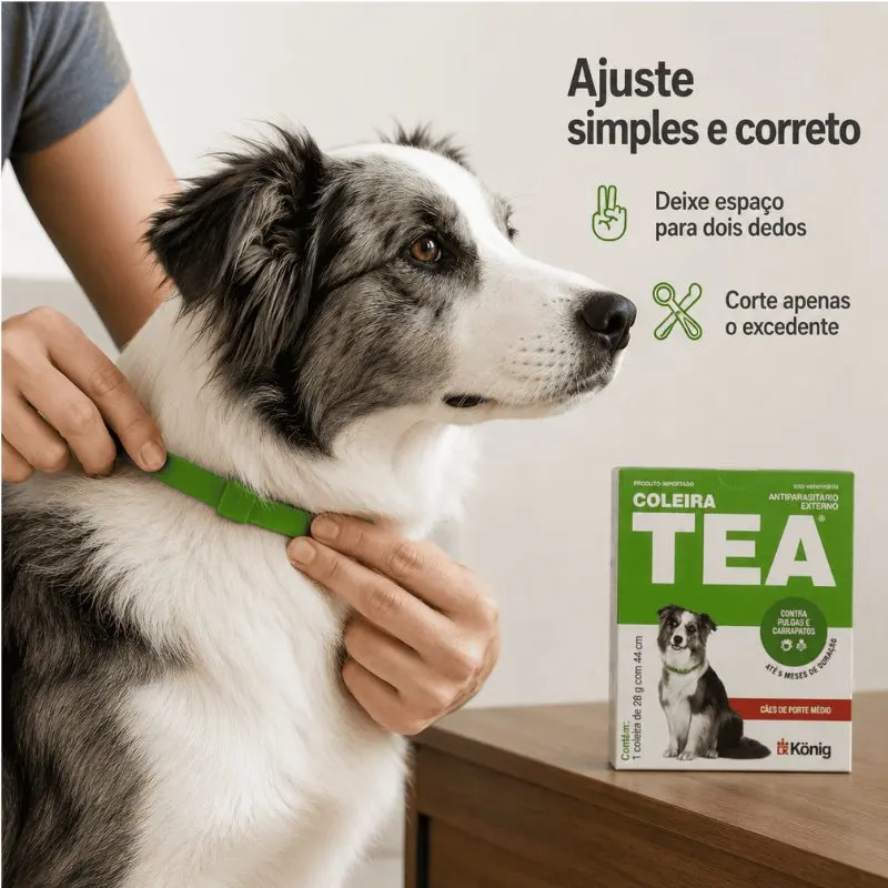 Coleira Antiparasitária König Externo 44 cm para Cães
