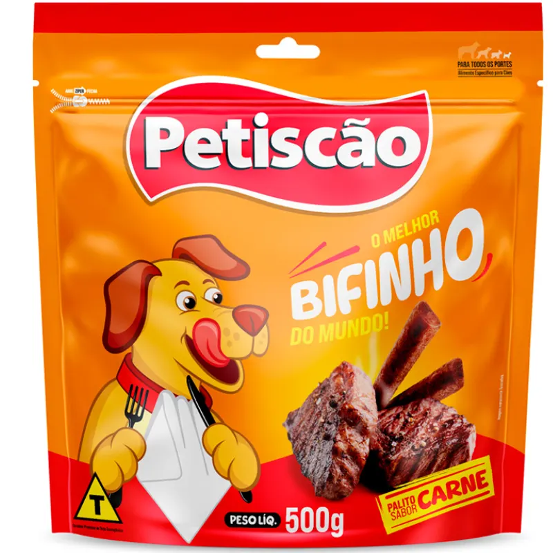 Petisco Palito Mastigável Carne 500 g