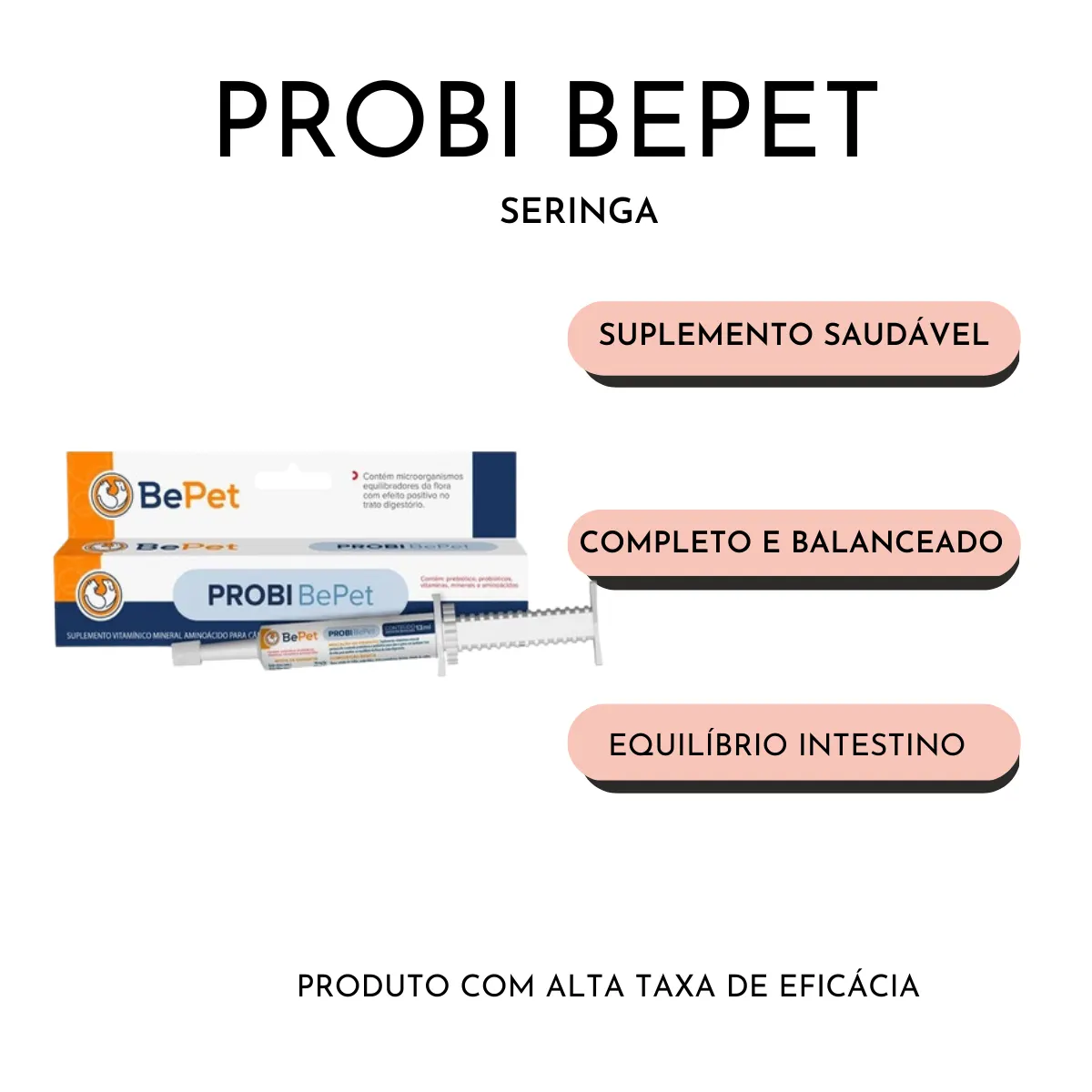 Suplemento Vitaminico Probiótico Probi Bepet Cão E Gato-13ml