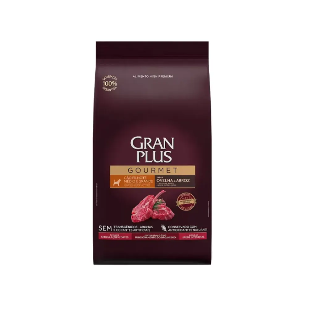 Ração GranPlus Gourmet Cães Filhotes Médio e Gde 15kg