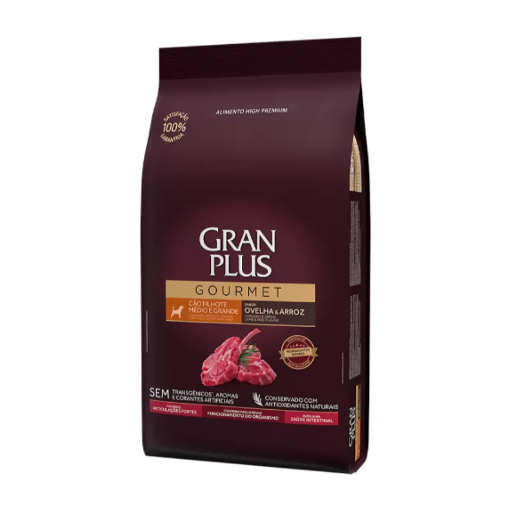Ração GranPlus Gourmet Cães Filhotes Médio e Gde 15kg