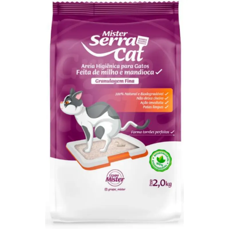 Mister Serracat Fino - Areia Para Gatos 2kg