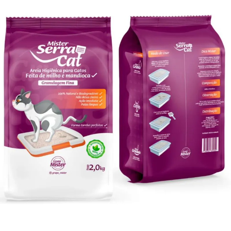 Mister Serracat Fino - Areia Para Gatos 2kg