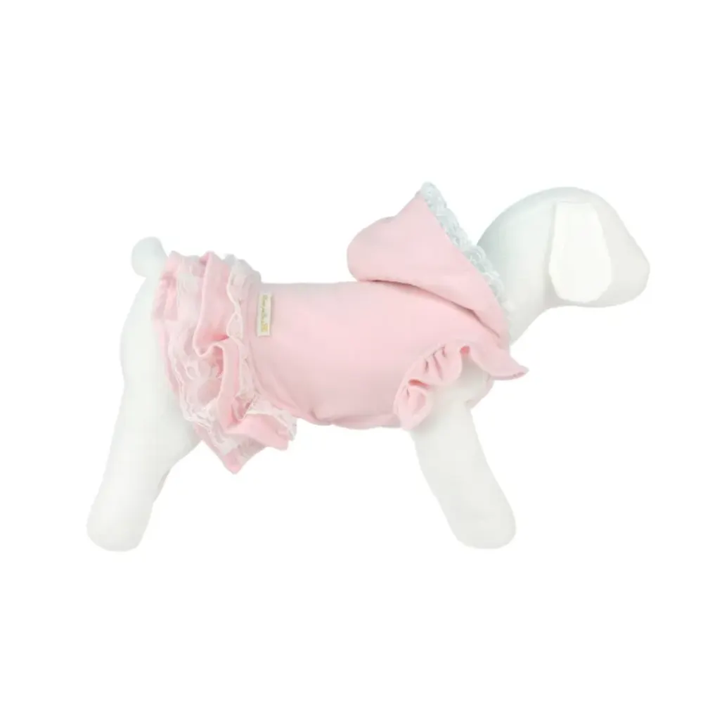 Casaco babado de Borboleta Rosa Bebê