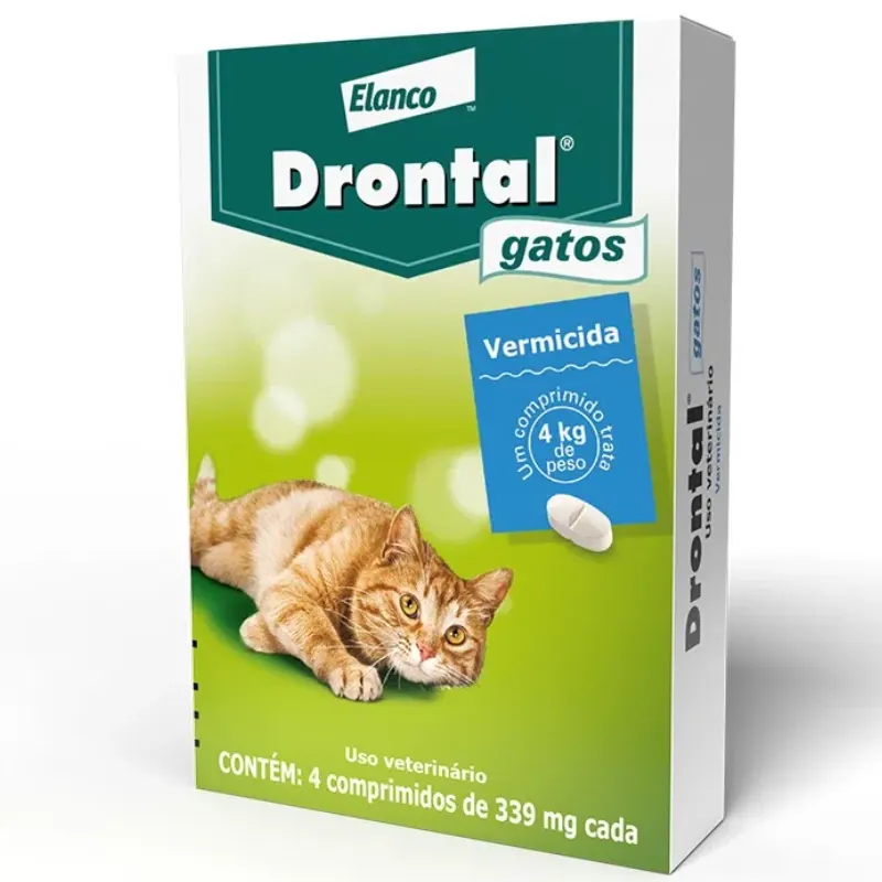 Drontal Gatos 4 kg com 4 comprimidos