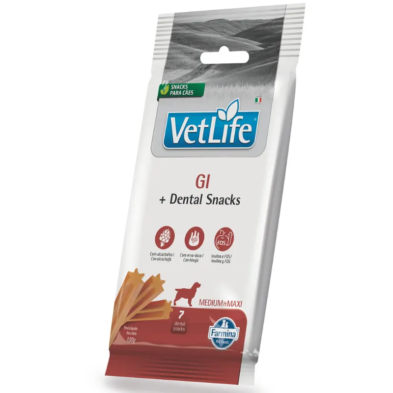 Petisco Dental Farmina Vet Life GI para Cães de Raças Médias e Grandes 100g