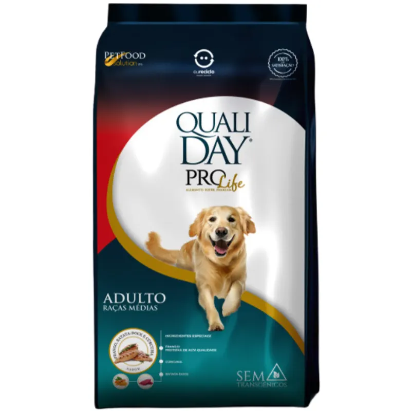 Ração Qualiday Prolife Cães Adultos Raças Médias