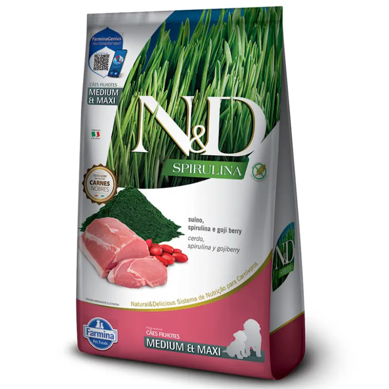 Ração N&D Spirulina Cães Filhotes Mini Cordeiro 2 Kg