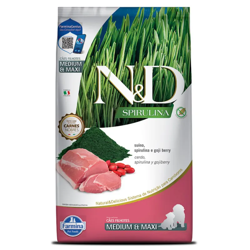 Ração N&D Spirulina Cães Filhotes Mini Cordeiro 2 Kg
