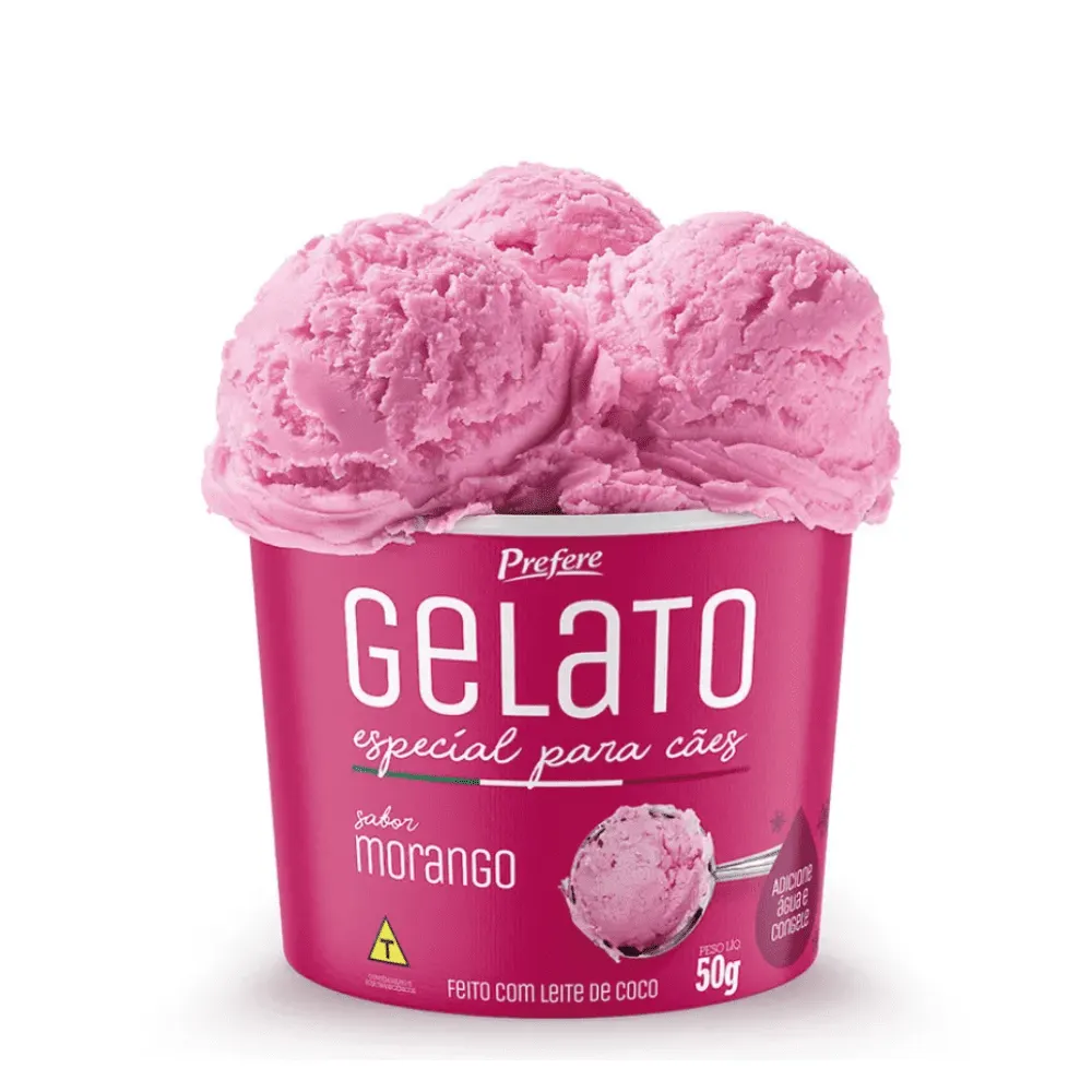 Gelato para Cães Morango Prefere 50g