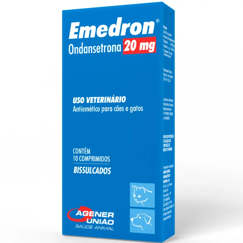 Antiemético Emedron para Cães e Gatos com 10 Comprimidos
