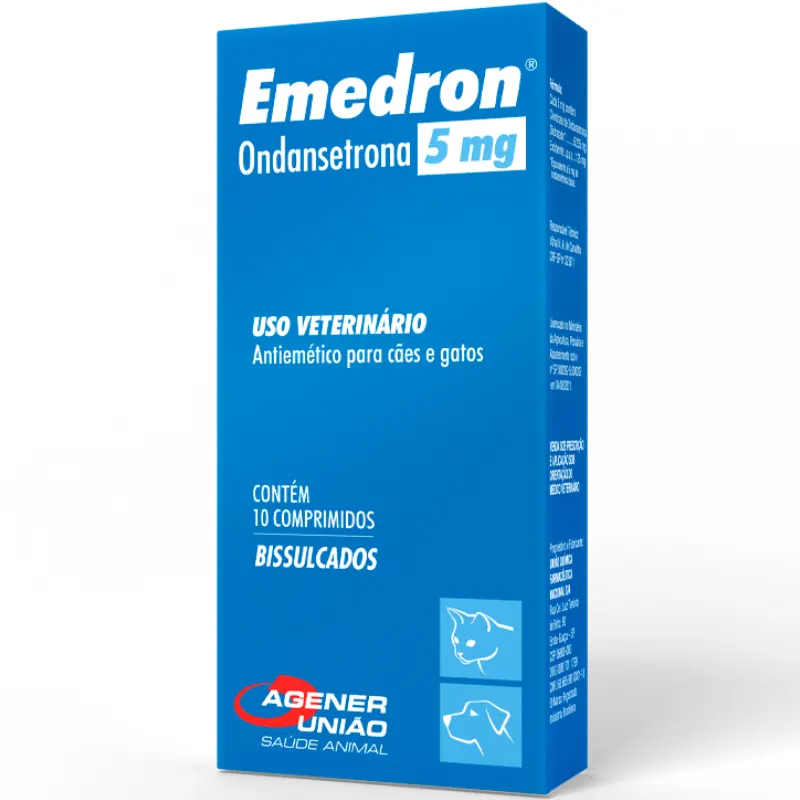 Antiemético Emedron para Cães e Gatos com 10 Comprimidos