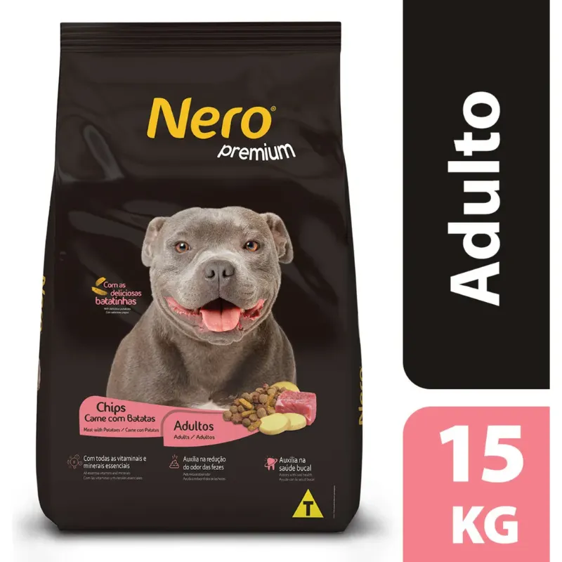Ração Nero Chips Premium Cães Adultos 15 Kg