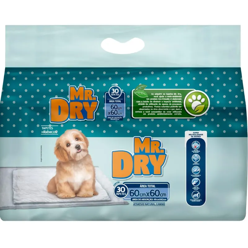 Mr Dry Tapete Higiênico com 30 Un 60x60