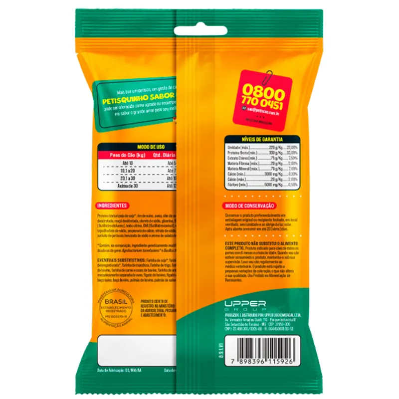 Petiscão Petisquinho Mastigável Fruta 60 g