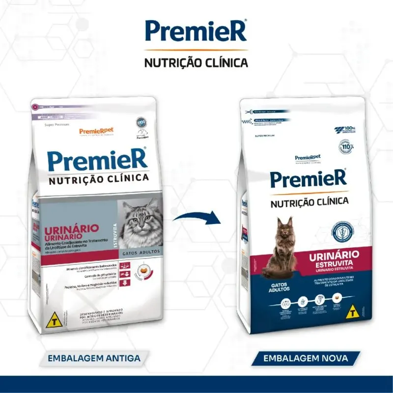Ração Premier Nutrição Clínica Urinário Gatos Adultos