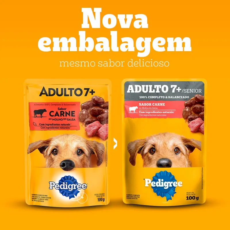 Sache Pedigree Carne ao Molho para Cães Sênior  100 g