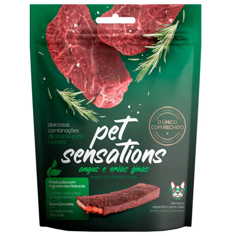 Petisco Petitos Pet Sensations Bifinho Angus com Ervas Finas 65 g