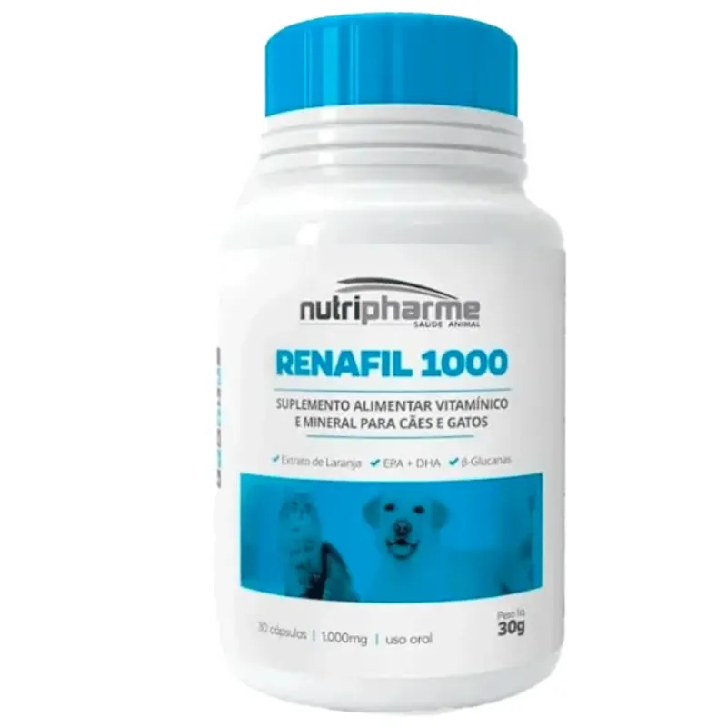 Renafil 1000 com 30 Capsulas para Cães e Gatos