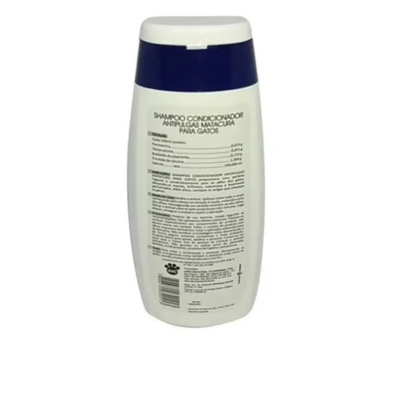 Shampoo E Condicionador Matacura Para Gatos 200 Ml