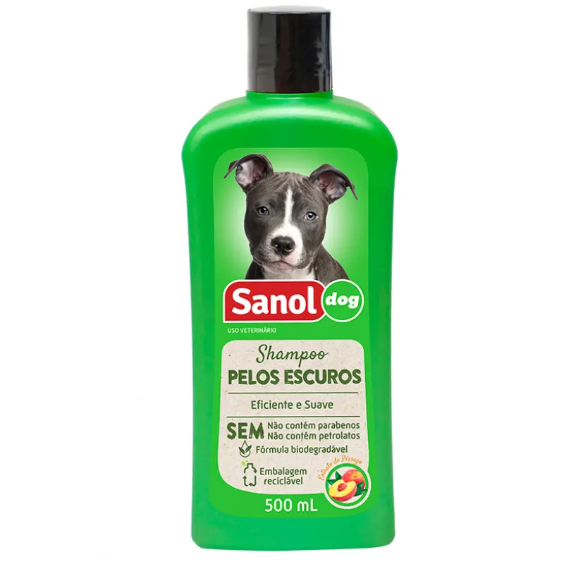 Shampoo Sanol Dog Pelos Escuros 500 Ml