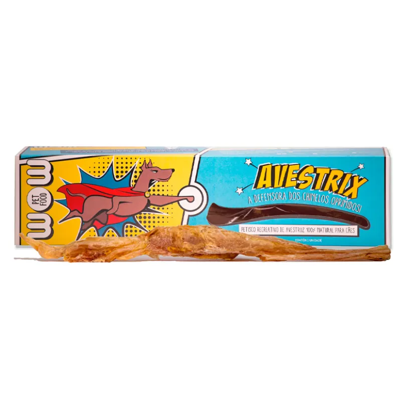 Petisco Natural Wow Avestrix tendão de avestruz para cães 1un