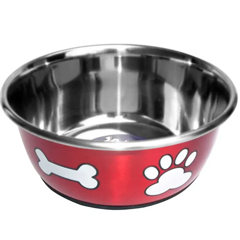 Comedouro Metálico Vermelho Jambo