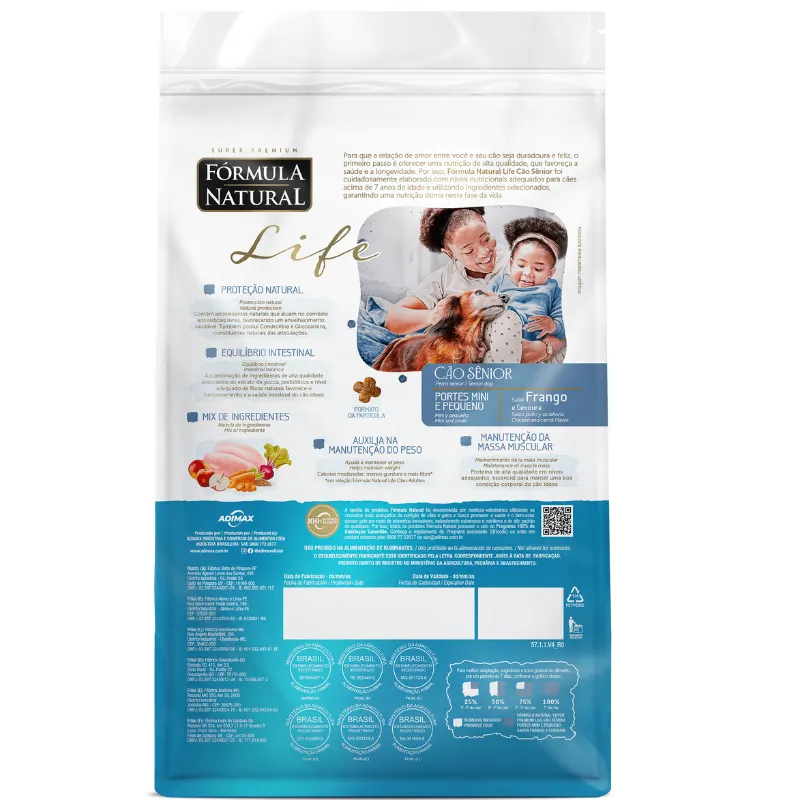 Ração Fórmula Natural Sênior Porte Mini e Pequeno 10,1 Kg