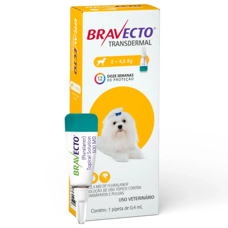 Bravecto Transdermal para Cães de 2 a 4,5 Kg