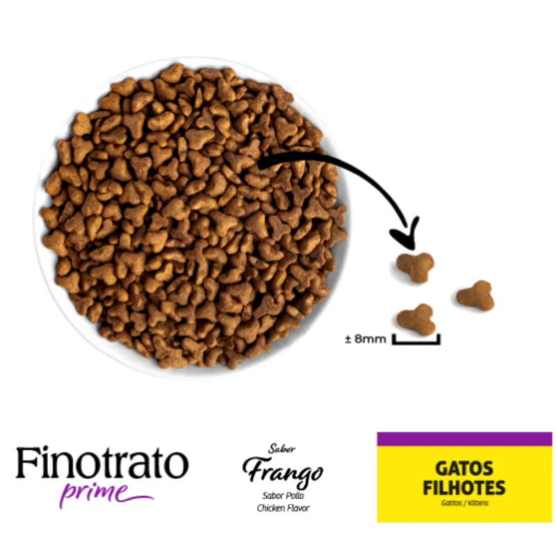 Ração Finotrato Prime Gatos Filhotes Frango 3 Kg